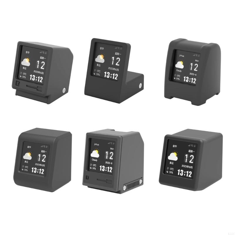 K32c multifunctionele bureau wifi digitale klok draadloos weerstation met thermometer hygrometer helderheid verstelbaar