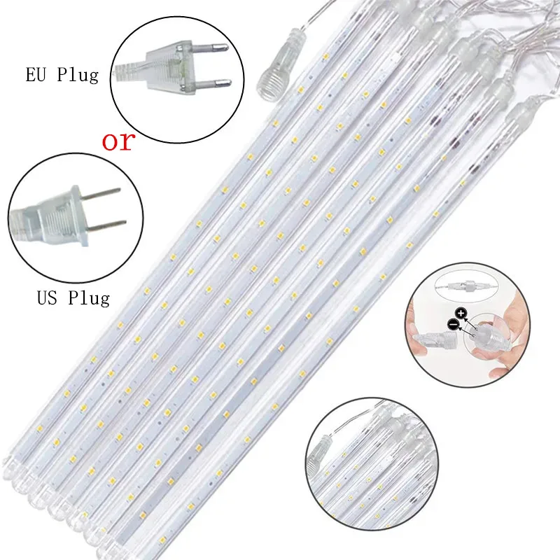 220V/110V LED Meteorschauer Lichter Meteor Regen Lichterketten Hochzeit Weihnachten Outdoor Straße Baum Dekoration Beleuchtung