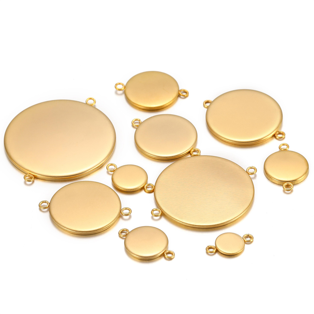 Configuración de Base de camafeo de cabujón de acero inoxidable, 6, 8, 10, 12, 14, 16, 18, 20, 25, 30mm, bandeja colgante para collar, pulsera, fabricación de joyas Diy