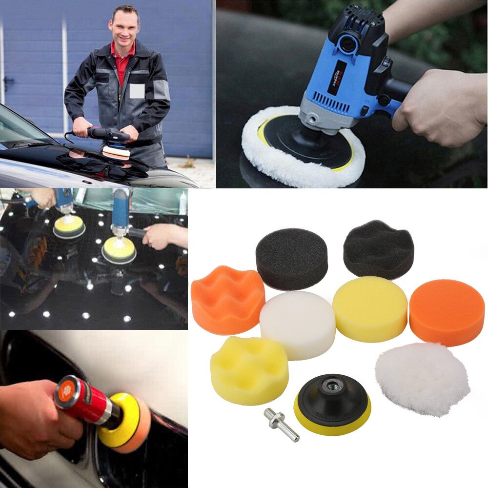 Sponzen Golven Plaat Samengestelde Auto Auto Polijsten Gereedschap Boor Adapter Schoonmaken Wassen Gereedschap Accessoires Voor Drivers # Zer