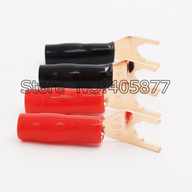 Zuiver Koper Spade Plug Luidsprekerkabel Spade Connector Terminal Plug