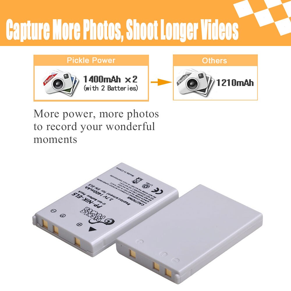 4 Pcs EN-EL5 ENEL5 Battery & LED Dual USB Charger for Nikon Coolpix P530 P520 P510 P100 P500 P5000 P5100 P6000 3700 4200 Camera.
