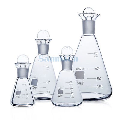 Frasco de yodo de 1000ML, G3.3, cristal con tapón de pulido opaco, cónico