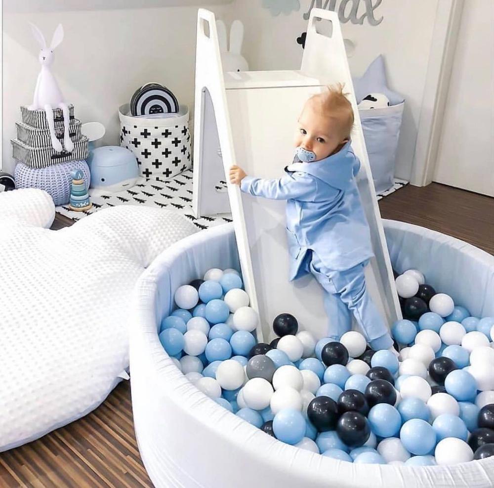 Happymaty Round Play Pool Baby Ball Pit Infant Ocean Ball Pool Funny Playground Indoor Games Dry Pool Children's Room Decoration