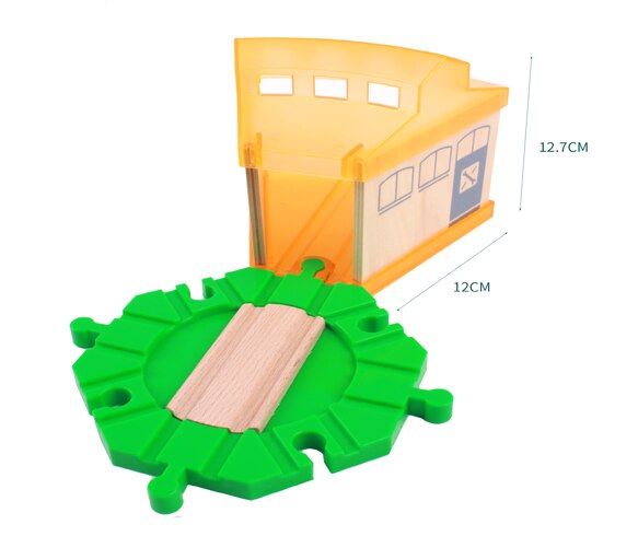 Plastic Transparante Parking Garage Compatibel Met Houten Magnetische Spoor Treintje Scène Spoor Accessoires: Coffee
