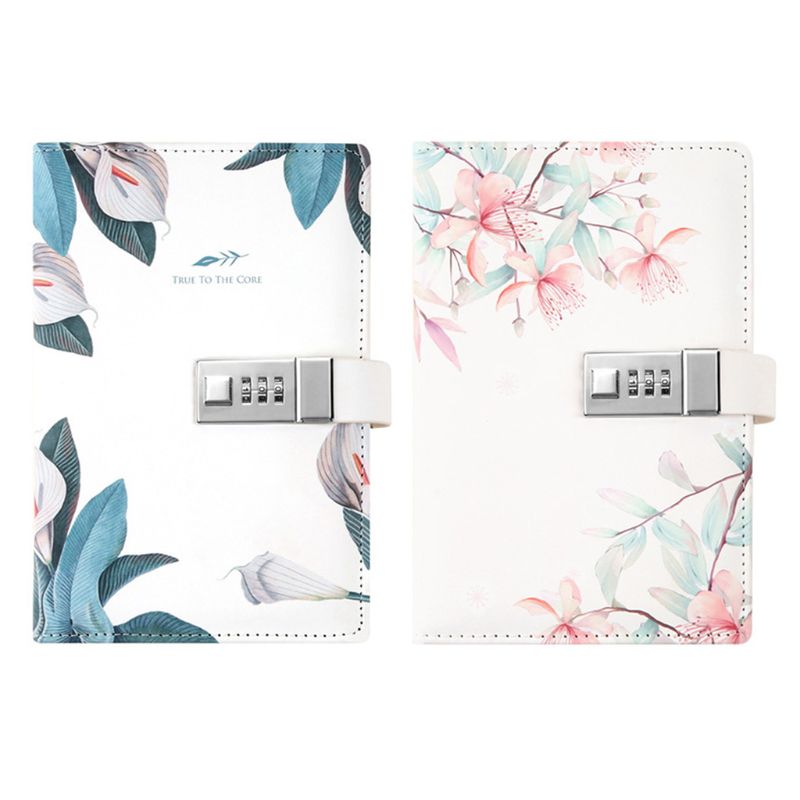 Caderno de senha criativa com bloqueio de combinação diário diário secreto pessoal bloco de notas material escolar escritório