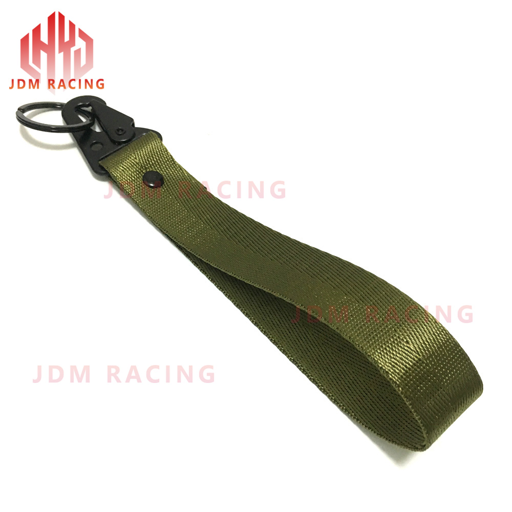 Yleiskäyttöiset hinaushihnat, materiaali auton avainköysi, auton avaimenperä, sileä pinta, auton avaimenperäketju, auton sisätilojen avaimenperä: Armeijan vihreä