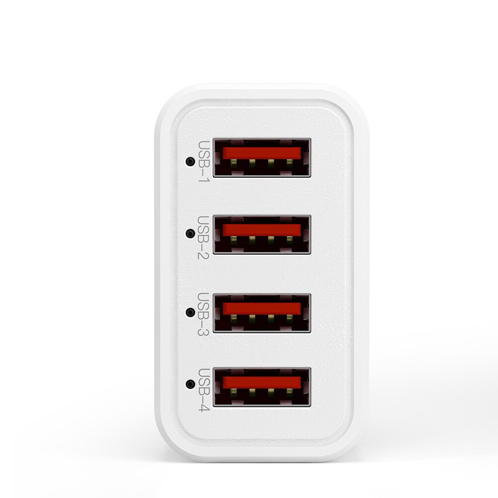 Multi-usb snellader met 4 poorten, autolader, usb-adapter voor mobiele telefoons, slimme universele oplader, draagbare oplader voor iphone en android