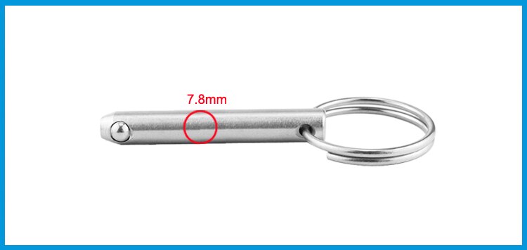 7.8*51mm BSET MATEL Marine Grade 316 Stainless Steel 5/16 inch Quick Release Ball Pin for Boat Bimini Top Deck Hinge