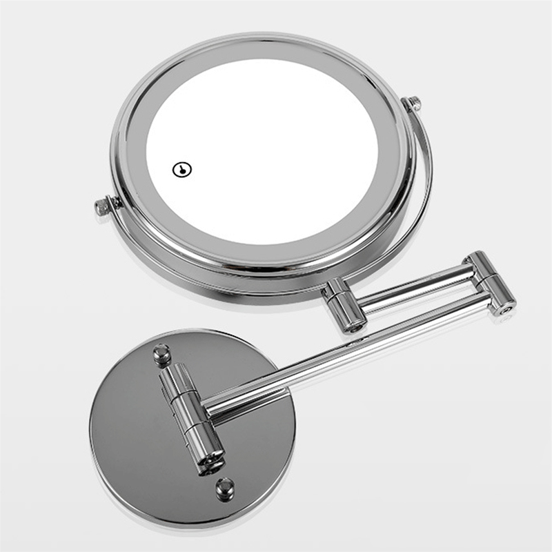 8 inch Wall Mounted Makeup Mirror 3X / 5X Magnifying Double Side Folding Arm Extend Bathroom Smart Hotel Cosmetic Mirrors