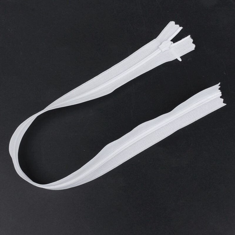 Cremallera oculta Invisible de nailon 16 Uds. Negro y 14 pulgadas (blanco) largo 40cm Modelo 3