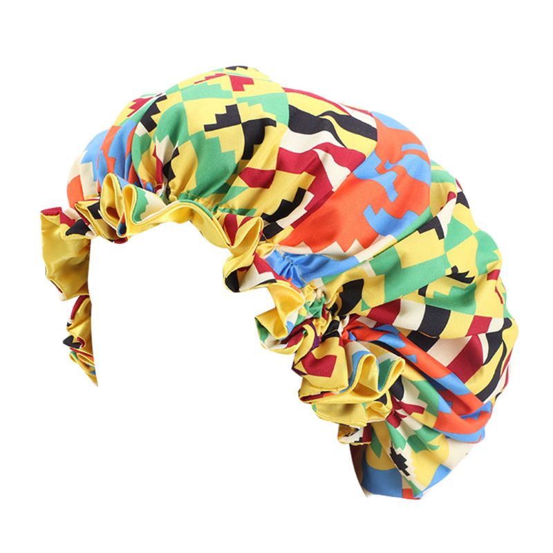 Gorro de satén ajustable para niños, gorros de noche de flores de seda suave para pelo Natural, para adolescentes, niños pequeños y bebés, Reversible: 1