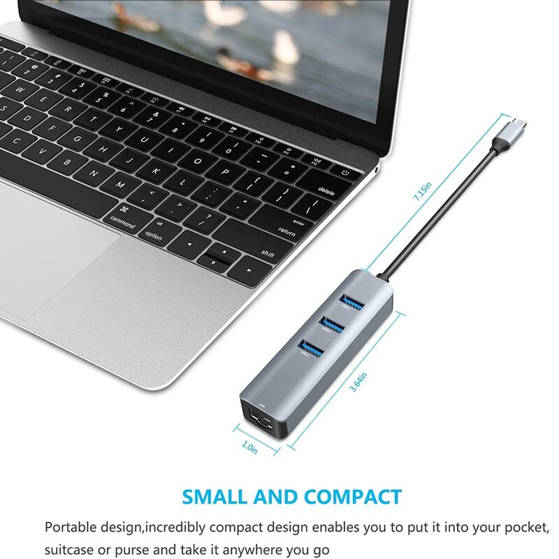 USB C zu Ethernet Adapter,RJ45 zu USB C Blitz 3/Typ-C Gigabit Ethernet LAN Netzwerk Adapter für Profi