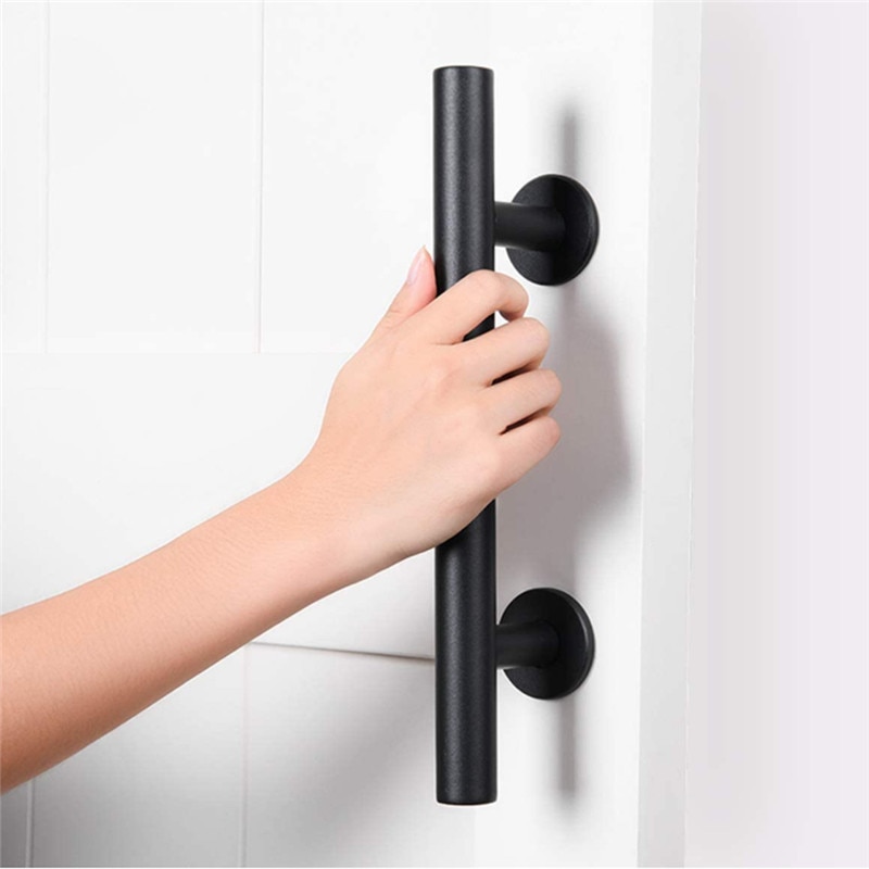 12" Carbon Steel Sliding Barn Door Pull Handle Wood Door Handle Black Door Handles For Interior Doors Handle