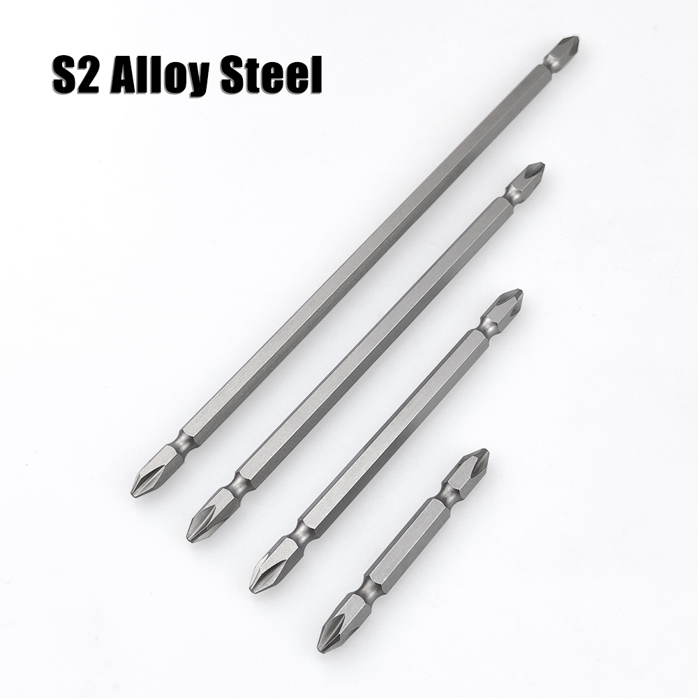 10 st. 65-200mm dubbelsidiga skruvmejselbits,  s2 stålbits ,  ph2 kryssbits, stark magnetisk, höghård, vridmoment, batchhuvudsatser