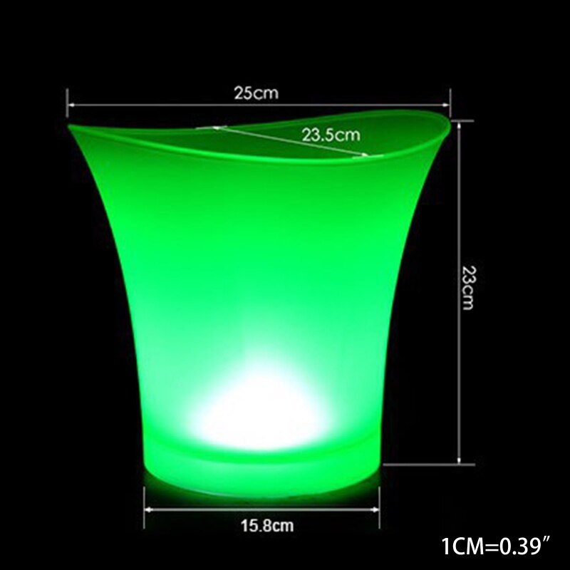 Durable 5L Colorful LED Ice Bucket Bar Ice Wine Trough Water Entertainment Stand Holder Outdoor Ice Bucket Bar Tools
