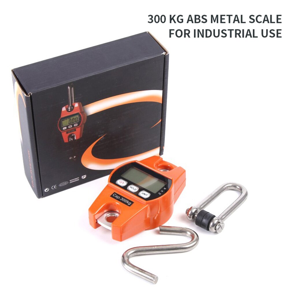 Portable LED Display Industry Crane Scale Weight 40kg/300kg Heavy Duty Hanging Hook Scales Portable Digital Stainless Steel