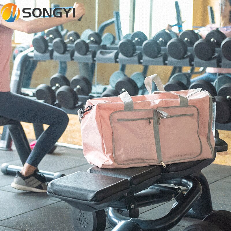 SONGYI Sports Handbag Solid Fitness Yoga Training Bag Short-distance Sports Shoulder Portable Men Women Luggage Bag Y189