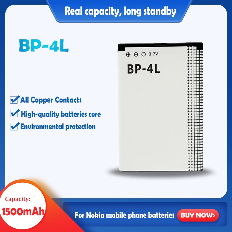 BP-4L 1500mAh Replacement Smart Phone Li-ion Battery For Nokia E61i E52 E55 E6 E63 E71 E72 E73 E90 E95 6650F 6650T 6760 N810 N97