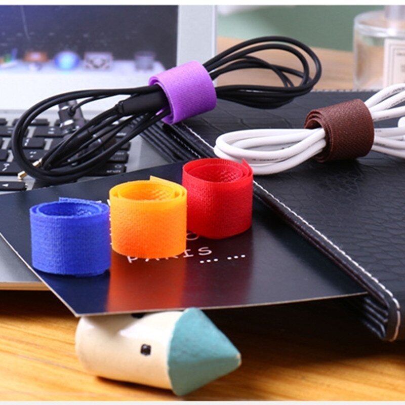 1pcs/6pcs Reusable Cord Organizer Keeper Holder, Fastening Cable Ties Straps for Earbud Headphones Phones Wire Wrap Managemen