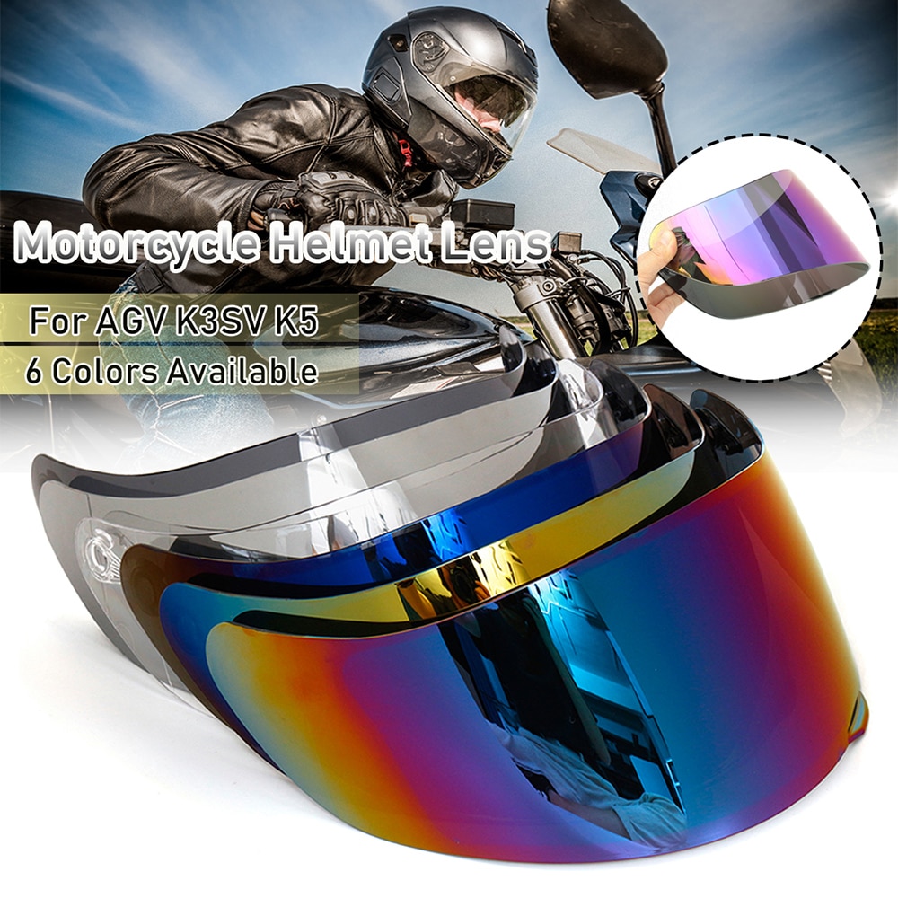 Visière complète de casque de moto, pare-vent, anti-rayures, pour AGV K1 K3SV K5