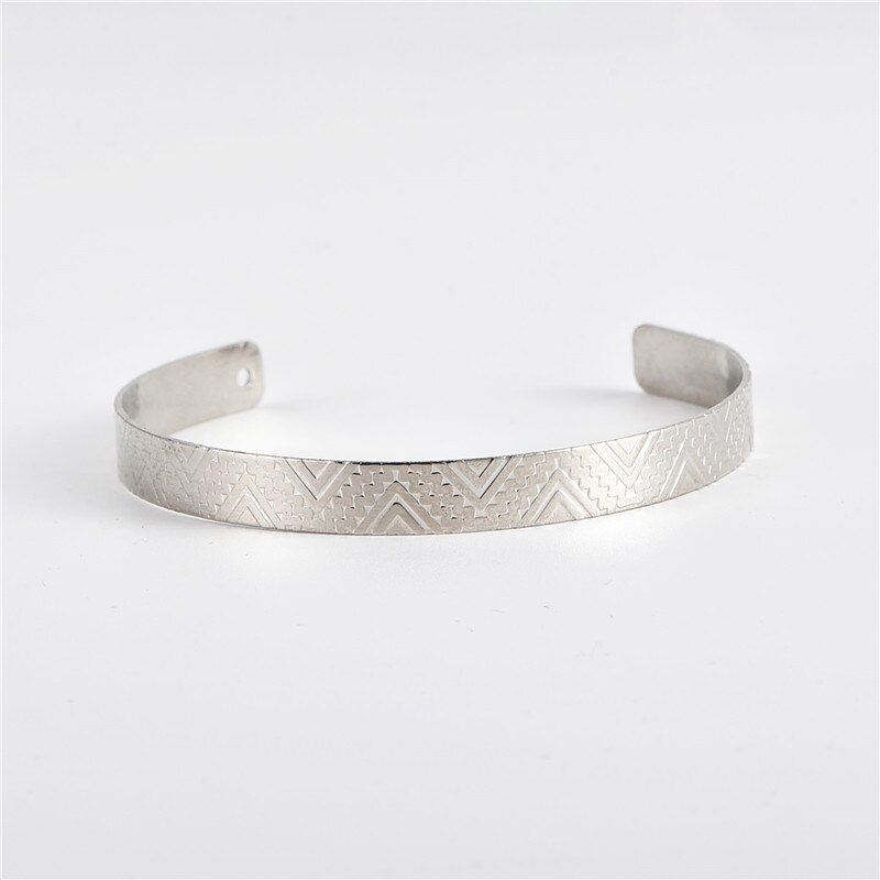 4 Stks/set Vintage Graveren Patroon Brief Liefde Crystal Driehoek Opening Armbanden Voor Vrouwen Lady Jewelry