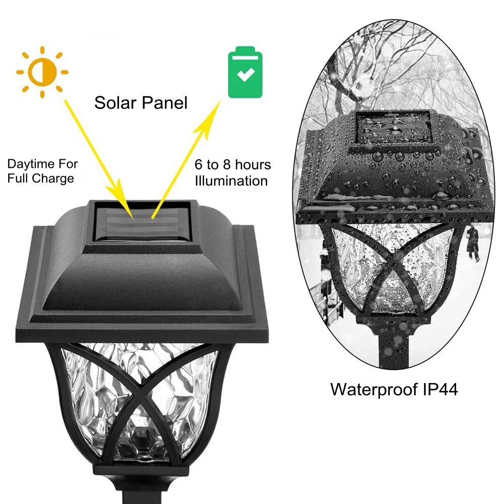 Luz Solar impermeable para camino al aire libre, iluminación de paisaje para Patio, camino de entrada, 4 Uds.