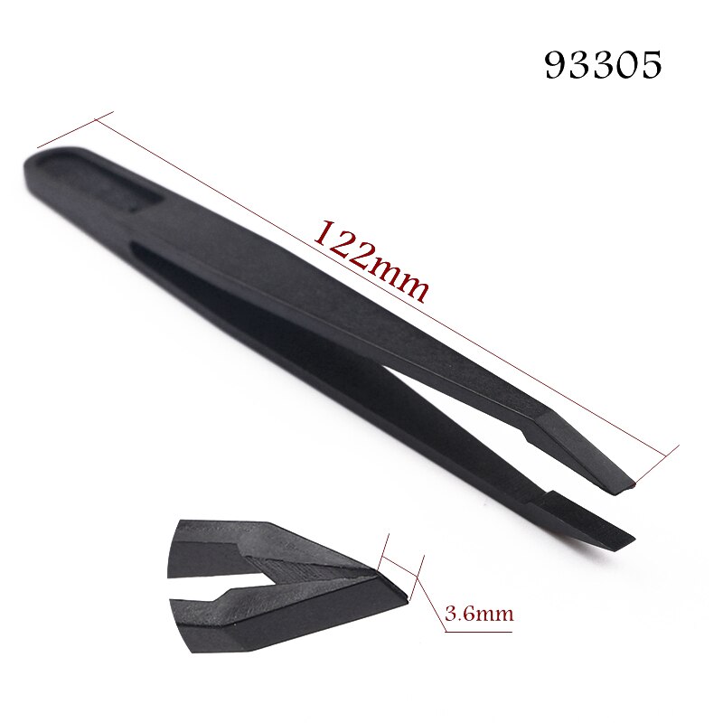100 stuks/partij elektronica industriële antistatische plastic pincetten antistatische gebogen rechte punt telefoon reparatie handgereedschap