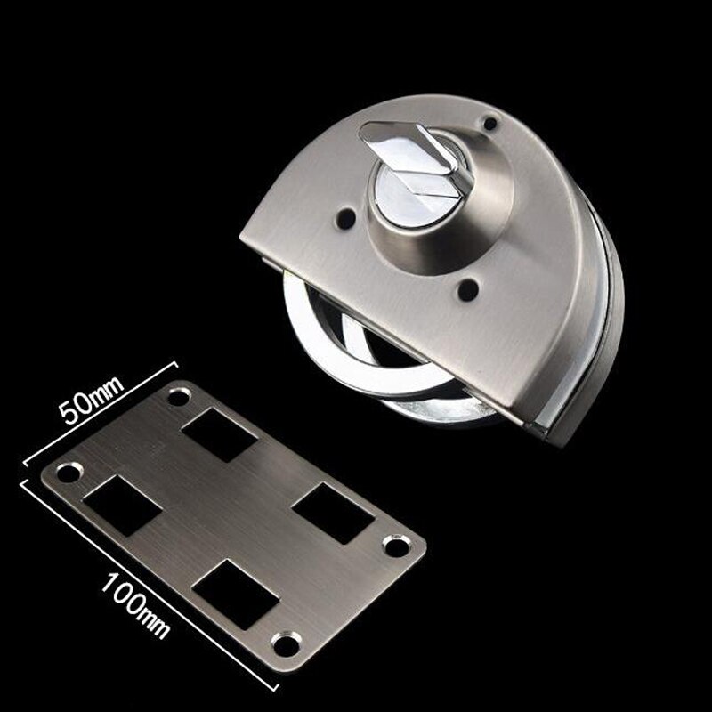 Glass Door Locks Single/Double Door No-need Punch Stainless Steel Central Frameless Glass Semicircular Lock Lockset