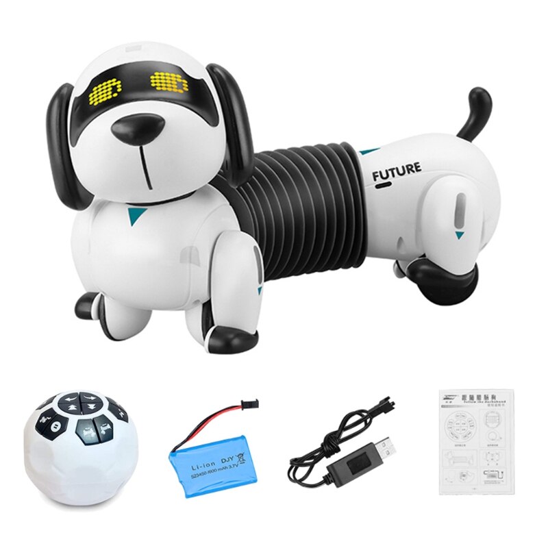 D55E Remote Control Dachshund Dog RC Robotic Stunt Puppy Toys Electronic Pet Following Programmable Robot