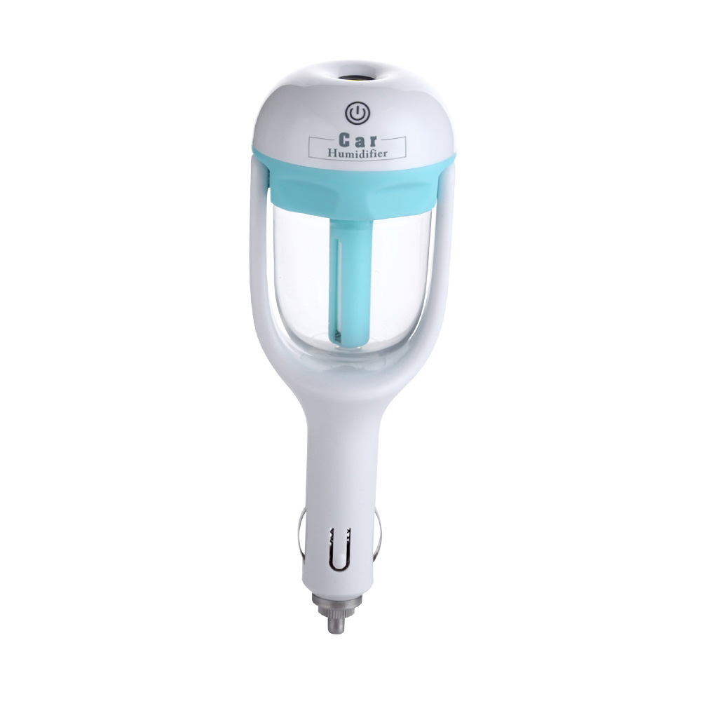 Humidificador de aire Universal para coche, purificador de aire, difusor de Aroma, aceite esencial, difusor de aromaterapia, generador de niebla, pulverizador, accesorios para coche: Azul