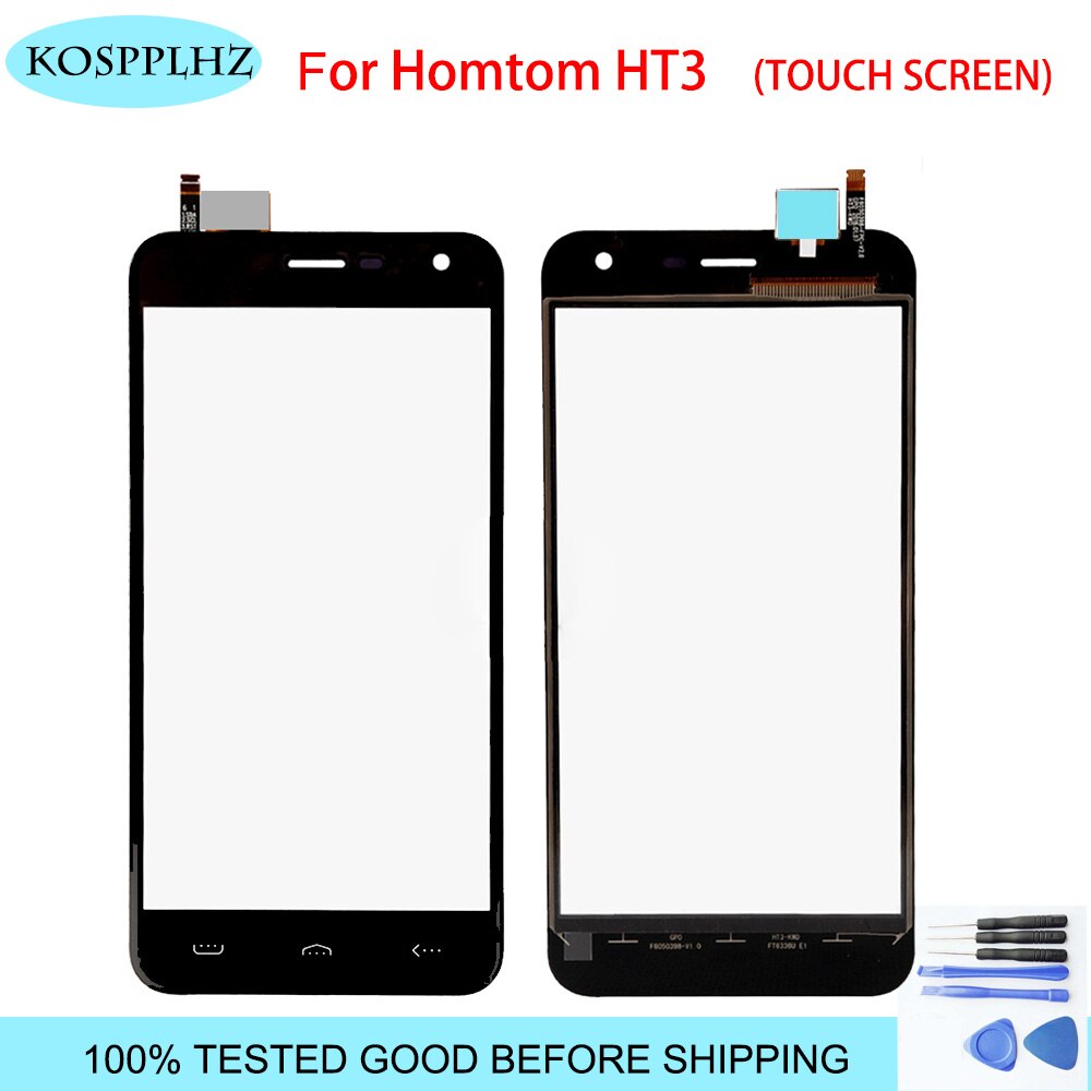 Originele 5 inch voor outer glas Voor homtom ht3 pro Touch Screen Touch Panel Lens Vervanging voor homtom ht 3 + gereedschap