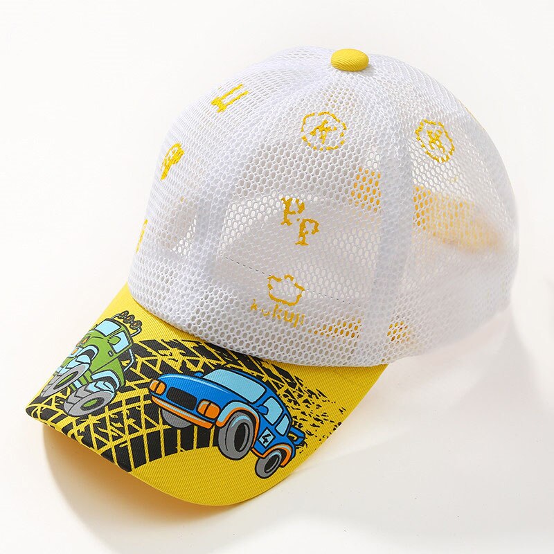 Casquette de Baseball pour bébé garçon et fille, chapeau de plage en plein air, respirant, pour printemps et été: yellow