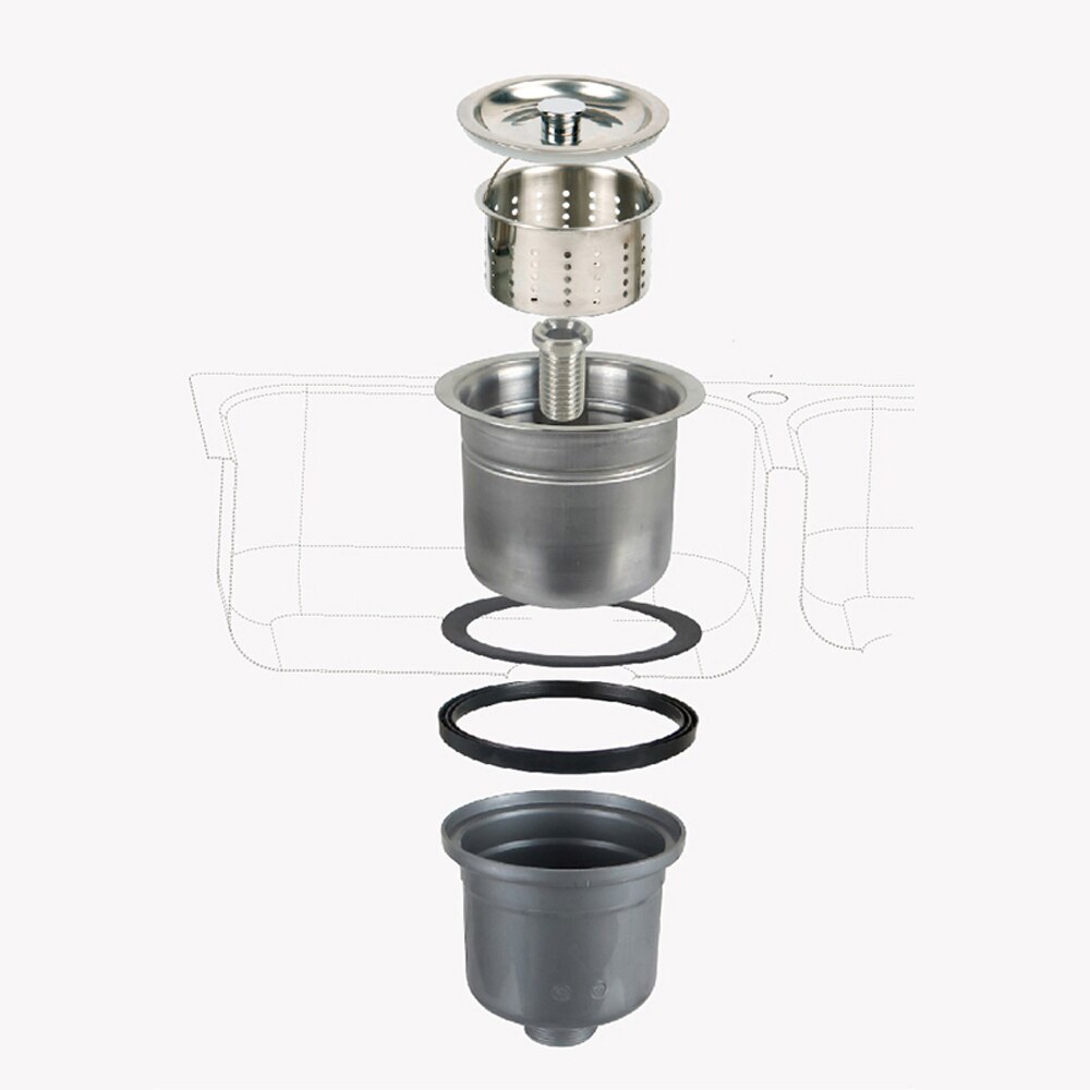 Talea 140mm flange kitchen sink basin drain filter... – Vicedeal
