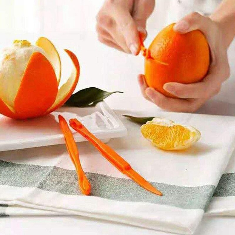 Outils d'éplucheur d'orange coupeur d'épluche d'agrumes en plastique facile trancheuse de fruits coupeur citron éplucheur ouvre-fruits