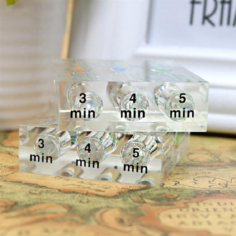 3 in 1 Transparent Acrylic Sand Timer 3 4 5 Minutes Colorful Hourglass Sand Clock Timers for Home Office Kitchen