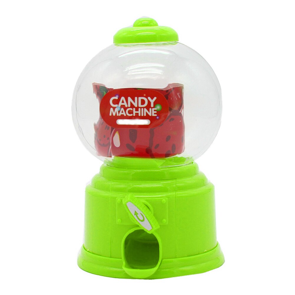 Sød sød mini slik maskine boble tyggegummi dispenser mønt bank børn legetøj børn  lo88: Grøn