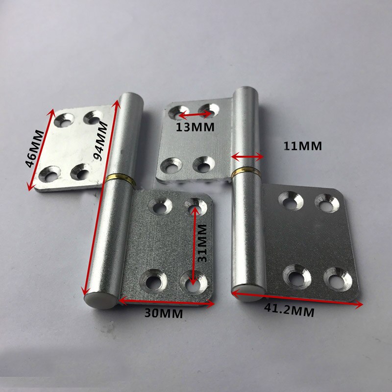Wc kylpyhuoneen ovi irrotettava sarana 94 x 42 x 2mm alumiiniseos ovet ja ikkunat saranat 2 kpl