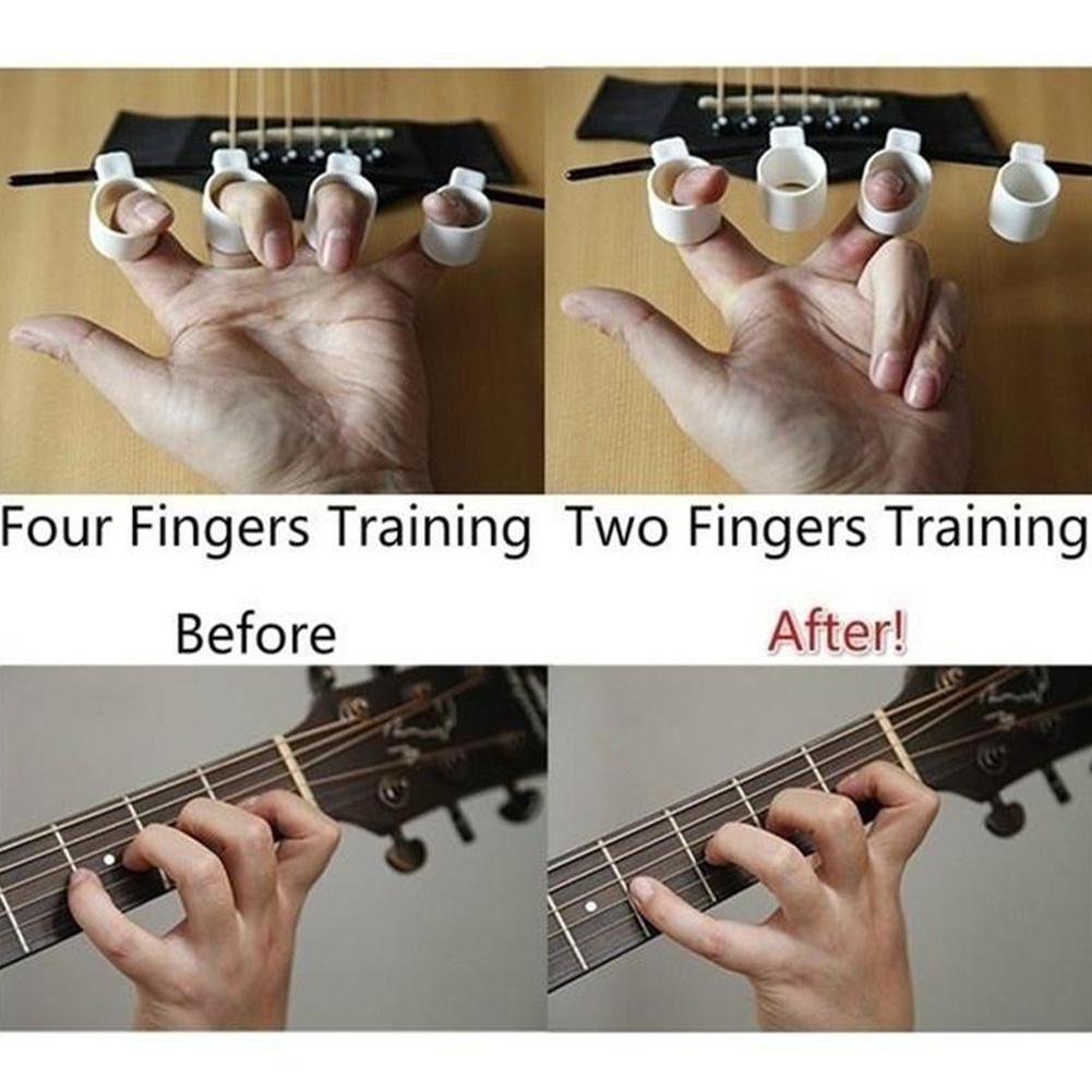 Extensor de dedo ajustable de espaciado de plástico, herramienta para guitarra de entrenamiento de expansión, entrenador para principiantes, W0I2, 1 Uds.