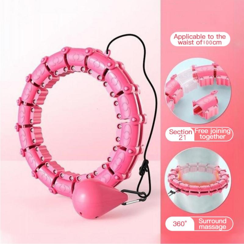 Fitness Smart Sport Hoops Thin Waist Belly Exercise Detachable Massage Hoops Yoga Fitness Equipment Home Training Weight Loss: Orange