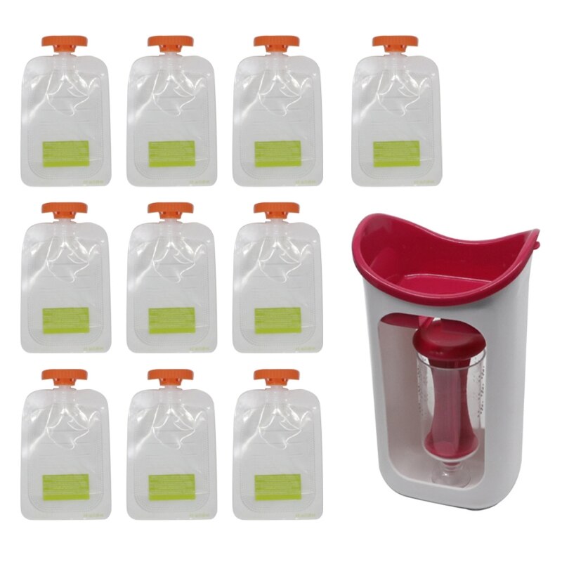 Estación de comida exprimible casera DIY, dispensador de alimentos para bebés, bolsas de almacenamiento, fabricante de alimentos U90A