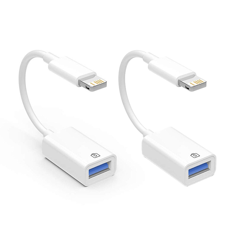 OTG Adapter Lightning To USB 3.0 Adaptador USB Type C For iPhone 14 13 12 11 Pro Max X XS USB C Splitter Data Convertor Expander: black