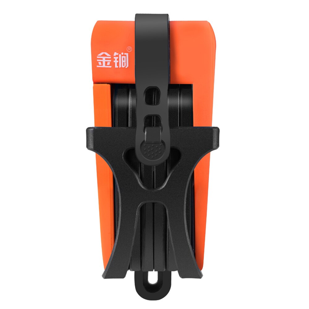 Fietsslot Draagbare Vouwen Lock Anti-Diefstal Beveiliging Fietsslot Fiets Apparatuur Mtb Anti-Diefstal Slot: Orange Normal