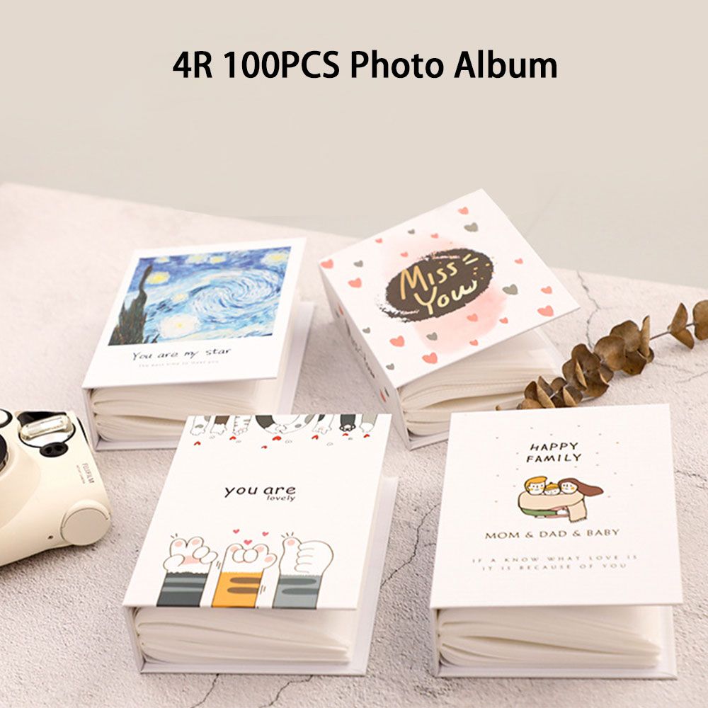 PVC 4R Photo Album Multicolor Cartoon 100PCS Album Collection Cartoon Photo Albums