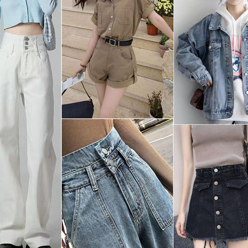 Botones de Metal para pantalones vaqueros, Kit de reparación de botones de tornillo sin costura, hebillas vaqueros extraíbles sin clavos, 17mm, 10 Uds.