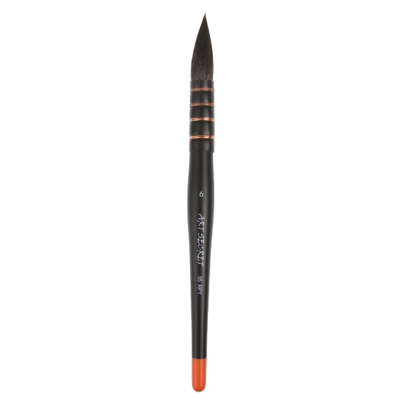Pincel de madera para pintar con pelo de ardilla, pincel de acuarela, suministros artísticos, dibujo de pintura: 6