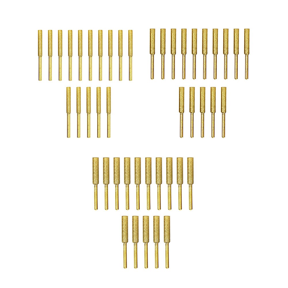 15x Diamond Coated Cylindrical Burr Stone File Chain Saw Sharpening Carving Tool Pneumatic Engraving Pen Parts