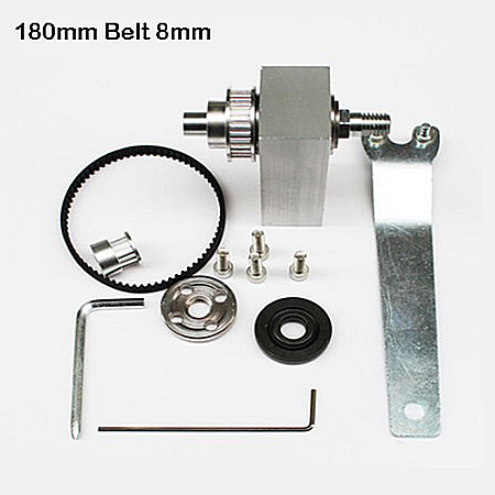 Spindle of Machine Tool Cutting Machine Saw Bearing Block Precision Table Saw Spindle Assembly Mini Woodworking Table Saw: 180MM Belt 8mm
