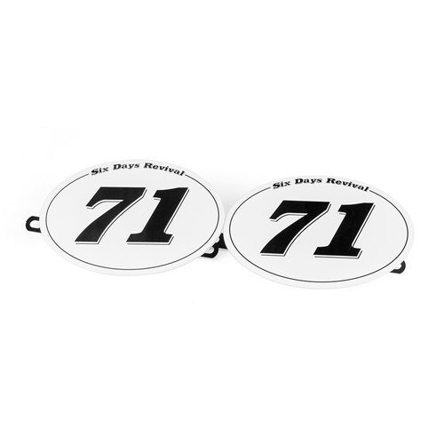 ABS Motorrad Tisch ANZAHL PLATTE Nein. 71/Nein.1 216 Für MOTO Cafe Rennfahrer Tracker Scrambler 2 Stck: Nein.71