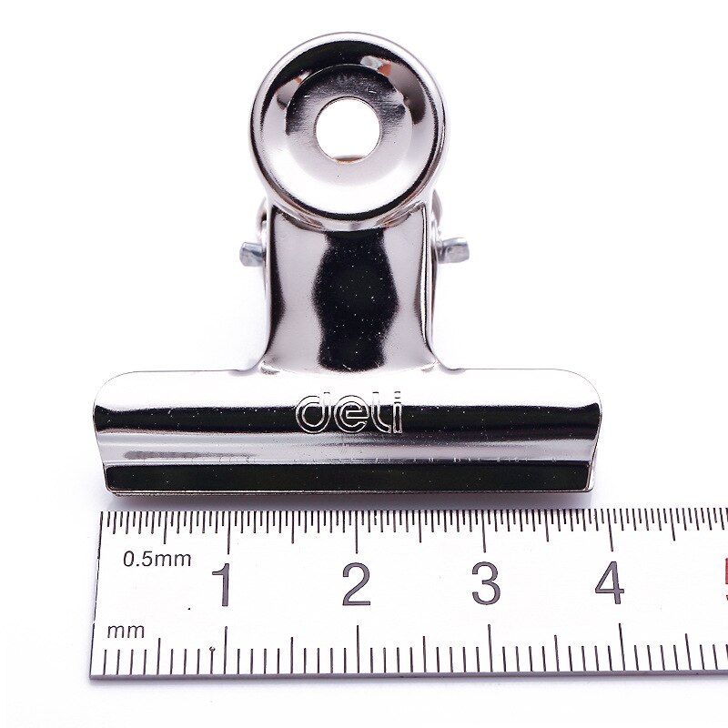 (6pcs/lot) 38mm round metal Grip Clips silver Bulldog clip Stainless steel ticket clip stationery
